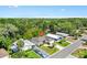 Overhead shot of a home surrounded by lush greenery, showcasing its position within a verdant, wooded neighborhood at 428 Tarrson Blvd, Lady Lake, FL 32159
