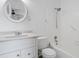Bathroom with vanity, mirror, toilet and shower-tub combination at 611 Casa Park A Ct, Winter Springs, FL 32708