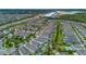 Aerial view showcasing Encore Resort with homes featuring private pools and proximity to highways and shopping centers at 7564 Marker Ave, Kissimmee, FL 34747