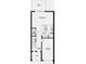 First floor plan featuring kitchen, half bath, garage, great room, and patio at 7757 Waterscape Dr, Groveland, FL 34736