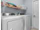 Efficient laundry room with modern washer and dryer, offering convenience and functionality at 7905 Golden Pond Cir, Kissimmee, FL 34747
