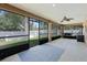 Screened patio with fan and outdoor grill, ideal for enjoying the outdoors at 1007 Golf View Estates Dr, Orange City, FL 32763