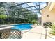 A refreshing private pool, surrounded by lush landscaping, under a screened enclosure for year-round enjoyment at 10222 Marsh Pine Cir, Orlando, FL 32832