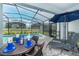 Enjoy the Florida sunshine by the screened-in pool with elegant outdoor seating and lounging areas at 1820 Summer Dr, Davenport, FL 33897