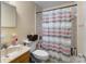 Standard bathroom with shower-tub combo and a single vanity at 2213 Bates Ave, Eustis, FL 32726