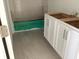 Bathroom featuring new vanity, tub and floor, ready for you to make this space into your place of Zen at 2467 Zuni Road, St Cloud, FL 34771