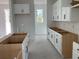 Bright kitchen showcasing white cabinetry, modern design, and ample counter space for cooking and entertaining at 2467 Zuni Road, St Cloud, FL 34771