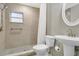 Updated bathroom with a tiled shower and modern fixtures at 2918 Croton Rd, Apopka, FL 32703