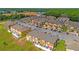 Expansive aerial view of a well-planned residential area with townhomes, parking, and landscaped grounds at 318 Australian Way, Davenport, FL 33897
