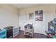 A cozy bedroom featuring two closets and music-themed decor at 318 Australian Way, Davenport, FL 33897