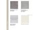 Selection of Shaw carpet, Vancouver Silver tile, shaker style cabinets, and quartz pebble countertops showcasing interior finishes at 5109 Forget Me Not Ave, Lake Hamilton, FL 33851