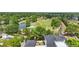 Stunning aerial view of the golf course community and backyard pool at 5489 Baldwin Park St, Orlando, FL 32814