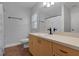 Bathroom featuring a large mirror, vanity and tile flooring at 670 N Sparkman Ave, Orange City, FL 32763
