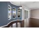 Dining area with bay window and sliding glass doors leading to the patio at 829 Lakeworth Cir, Lake Mary, FL 32746
