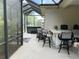 Relaxing screened patio with a bar, hot tub, and comfortable seating, perfect for outdoor entertaining at 11120 Se 168Th Loop, Summerfield, FL 34491