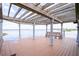 Waterfront dock with bench seating providing serene views at 16054 Johns Lake Overlook Dr, Winter Garden, FL 34787