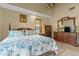 Comfortable bedroom with natural light, vaulted ceilings and coastal accents at 3131 Juniper Dr, Edgewater, FL 32141