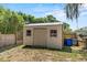 Backyard shed providing extra storage space at 3131 Juniper Dr, Edgewater, FL 32141