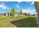 Large backyard with lush lawn and plantings, view of black metal fence at 3397 Sagebrush St, Harmony, FL 34773