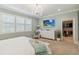 Light bedroom with plush carpeting, and lots of natural light at 3397 Sagebrush St, Harmony, FL 34773