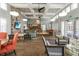 Community lounge area with comfortable seating, a TV, and a convenient kitchenette at 3397 Sagebrush St, Harmony, FL 34773