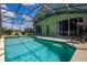 Inviting screened pool and patio with spa, ideal for relaxation and outdoor entertainment at 344 Cadiz Loop, Davenport, FL 33837