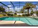 Relaxing screened pool with a spa and a lush green garden, perfect for unwinding at 344 Cadiz Loop, Davenport, FL 33837