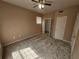 This carpeted bedroom has natural lighting, standard closet, and mirrored closet at 5525 Pga Blvd # 4611, Orlando, FL 32839