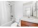 Bathroom featuring a shower/tub combo, toilet, and vanity with sink at 725 Cresting Oak Cir # 117, Orlando, FL 32824