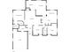 Detailed floor plan showcasing the layout of the home, including bedrooms, living spaces, and garage at 9345 Buttonwood St, Orlando, FL 32825