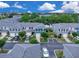 Aerial view of residential neighborhood with nearby lake and community parking at 12928 Lexington Summit St, Orlando, FL 32828