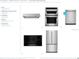 Kitchen appliances featuring stainless steel hood, combination microwave/oven, dishwasher, cooktop and refrigerator at 1059 Gloryland Ct, Sanford, FL 32771