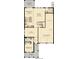 First floor layout showcasing an open kitchen, Gathering room, bedroom and flex spaces, plus 3 car garage at 11456 Short Story St, Orlando, FL 32832