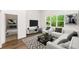 Bright living room with stylish decor, modern entertainment center, and plush seating area at 2065 East Pkwy, Deland, FL 32724