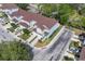 Aerial view of a two-story townhome in a residential neighborhood at 2288 Leland Ln, Casselberry, FL 32707