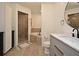 Luxurious bathroom featuring a separate shower, soaking tub, and stylish vanity with modern fixtures at 2305 Edgewater Dr # 1604, Orlando, FL 32804