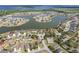 Picturesque aerial view of a community built around a lake, surrounded by lush greenery and mature trees at 2803 Boating Blvd, Kissimmee, FL 34746