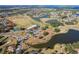 Panoramic aerial view featuring the golf course, lakes, tennis court, and community center at 2803 Boating Blvd, Kissimmee, FL 34746