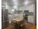 Modern kitchen features white cabinets, stainless steel appliances, and stylish backsplash at 404 E Kentucky Ave, Deland, FL 32724