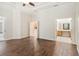 Spacious main bedroom with wood floors and access to a private bathroom at 453 Kays Landing Dr, Sanford, FL 32771