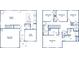 Floor plan showing the layout of a home's two floors, including bedrooms, kitchen, and living spaces at 5168 Greenheart Ave, Mount Dora, FL 32757