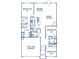 Layout of a three-bedroom house featuring a two-car garage, kitchen, dining room, and Gathering room at 5216 Greenheart Ave, Mount Dora, FL 32757