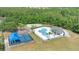 Aerial view of the community pool, basketball court and playground, offering endless recreation at 726 Lake Biscayne Way, Orlando, FL 32824