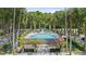 Community pool surrounded by lush greenery and palm trees offers a tranquil escape at 754 Centervale Dr, Kissimmee, FL 34747