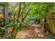 Secluded backyard garden with lush foliage, stone accents and pathways, offering a tranquil retreat at 1632 Oriole Ave, Orlando, FL 32803