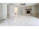 Spacious living room with stone fireplace at 1668 Spicewood Ln, Casselberry, FL 32707
