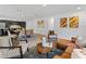 Open-concept living area featuring living room, kitchen, and dining room at 2205 Pine Island Dr, New Smyrna Beach, FL 32168