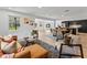 Open-concept living area featuring living room and kitchen at 2205 Pine Island Dr, New Smyrna Beach, FL 32168