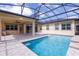 Beautiful pool with a screened-in lanai and outdoor entertaining area at 2604 Meadowedge Loop, St Cloud, FL 34772