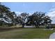 Community park with lush green space, mature oak trees and a scenic pond at 2783 Red Horse Dr, Kissimmee, FL 34744